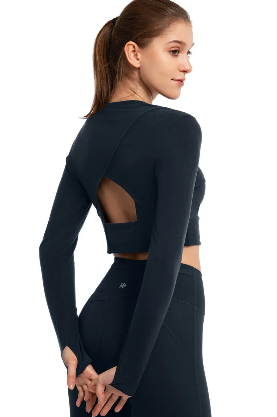 Yvette Crop Longsleeve Ebru Navy Online