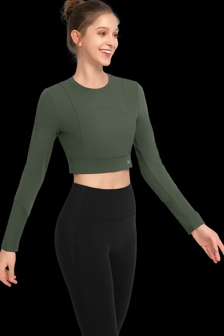 Yvette Crop Longsleeve July Green New