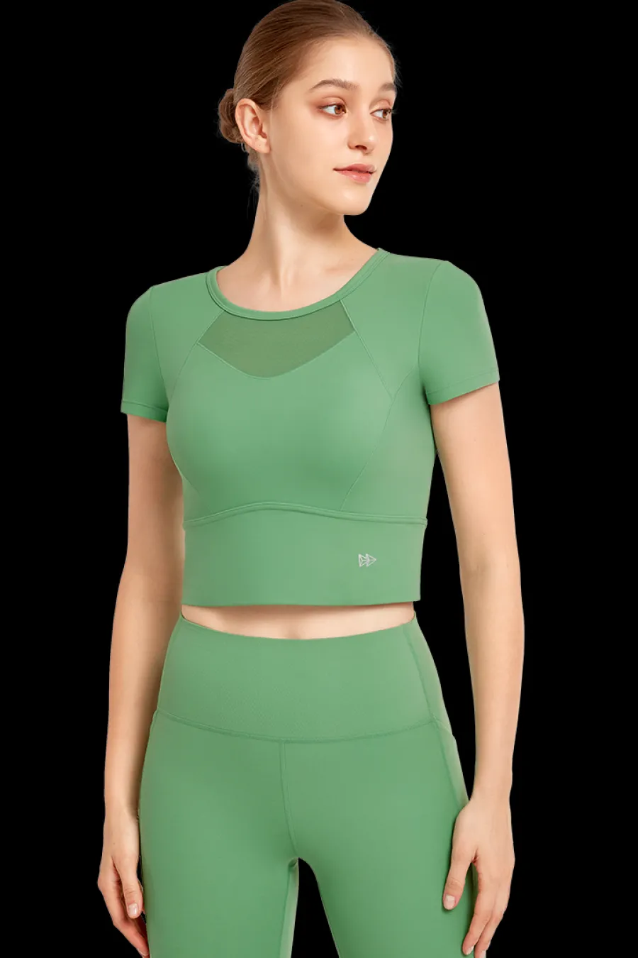 Yvette Crop T-Shirt Flora Green Sale