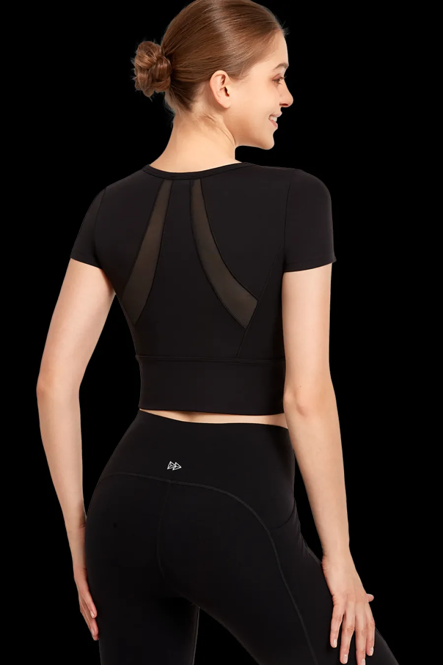 Yvette Crop T-Shirt Flora Black Best