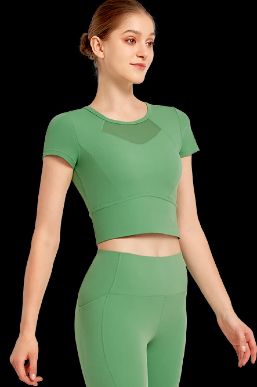 crop_tshirt_flora_2-1.webp Yvette Crop T-Shirt Flora Green Sale