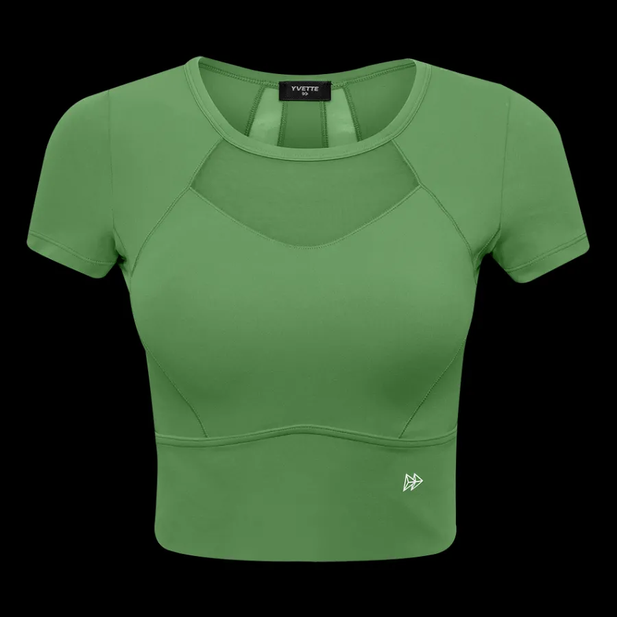 crop_tshirt_flora_5-1.webp Yvette Crop T-Shirt Flora Green Sale