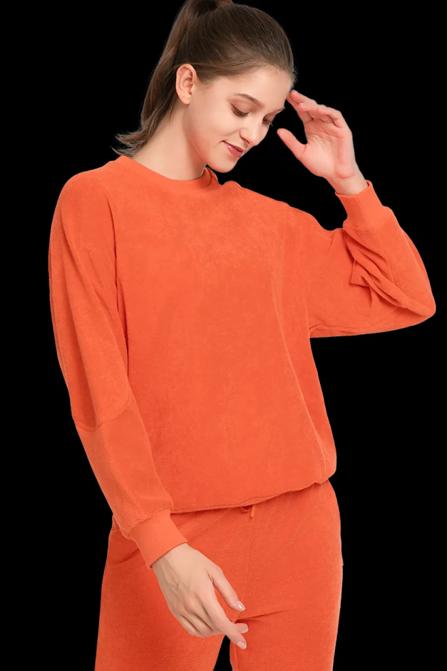 frottee_pullover_franzi_2.webp Yvette Frottee Pullover Franzi Orange Best