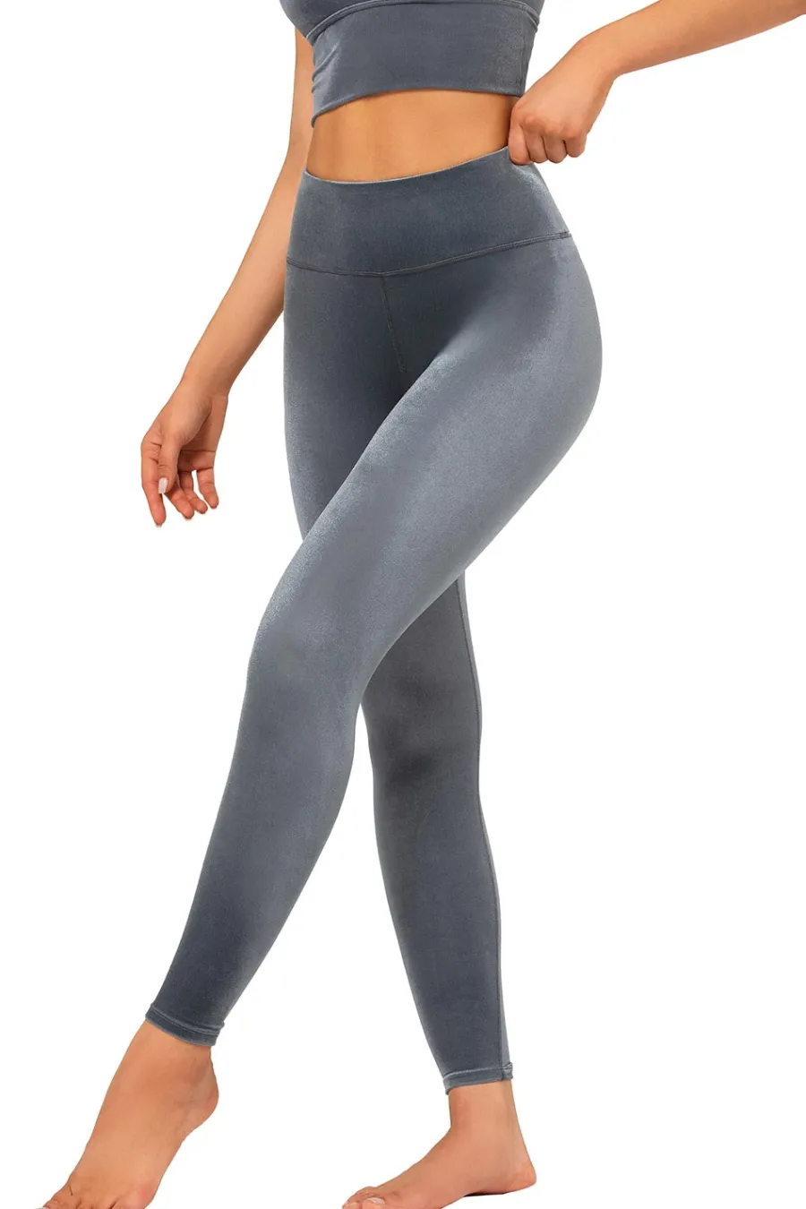 Yvette Leggings Velvet Gray Best