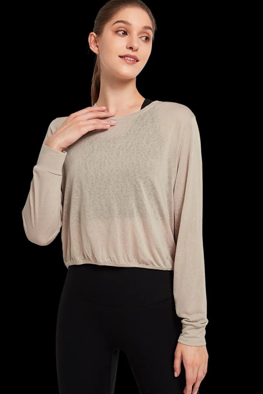Yvette Longsleeve Flora LightBrown Discount