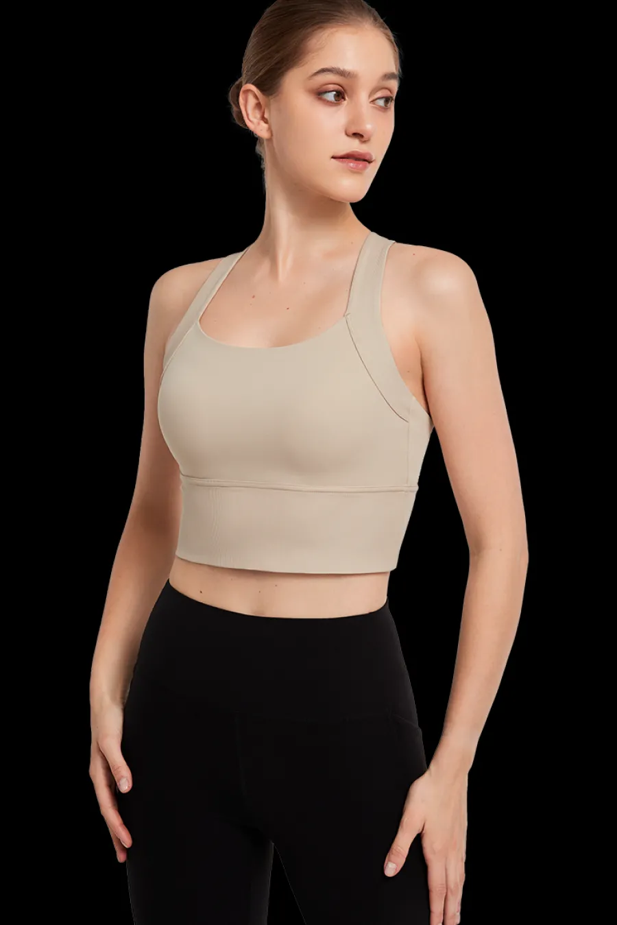 Yvette Sport-BH Flora LightBrown Discount