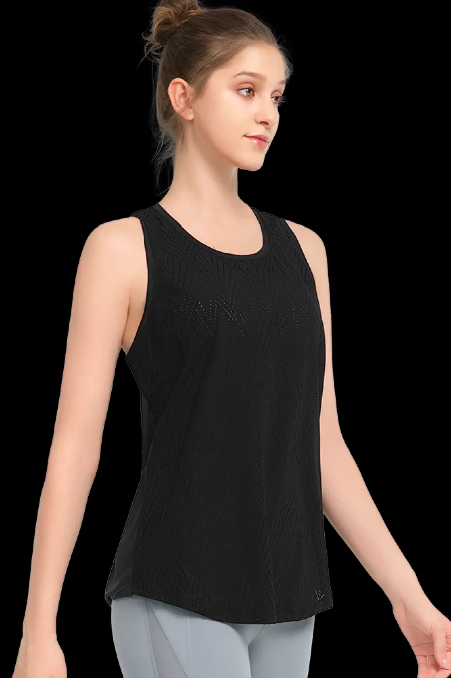 Yvette Tank Top Laura + Black New