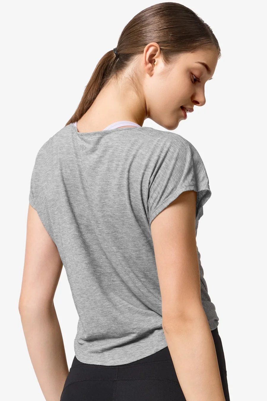 Yvette T-Shirt Jonda Light Grey Melange GreyMelange Clearance