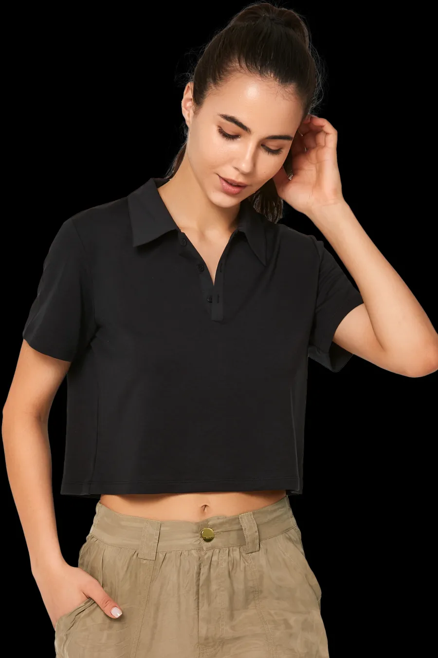 Yvette T-Shirt Miri Black Fashion
