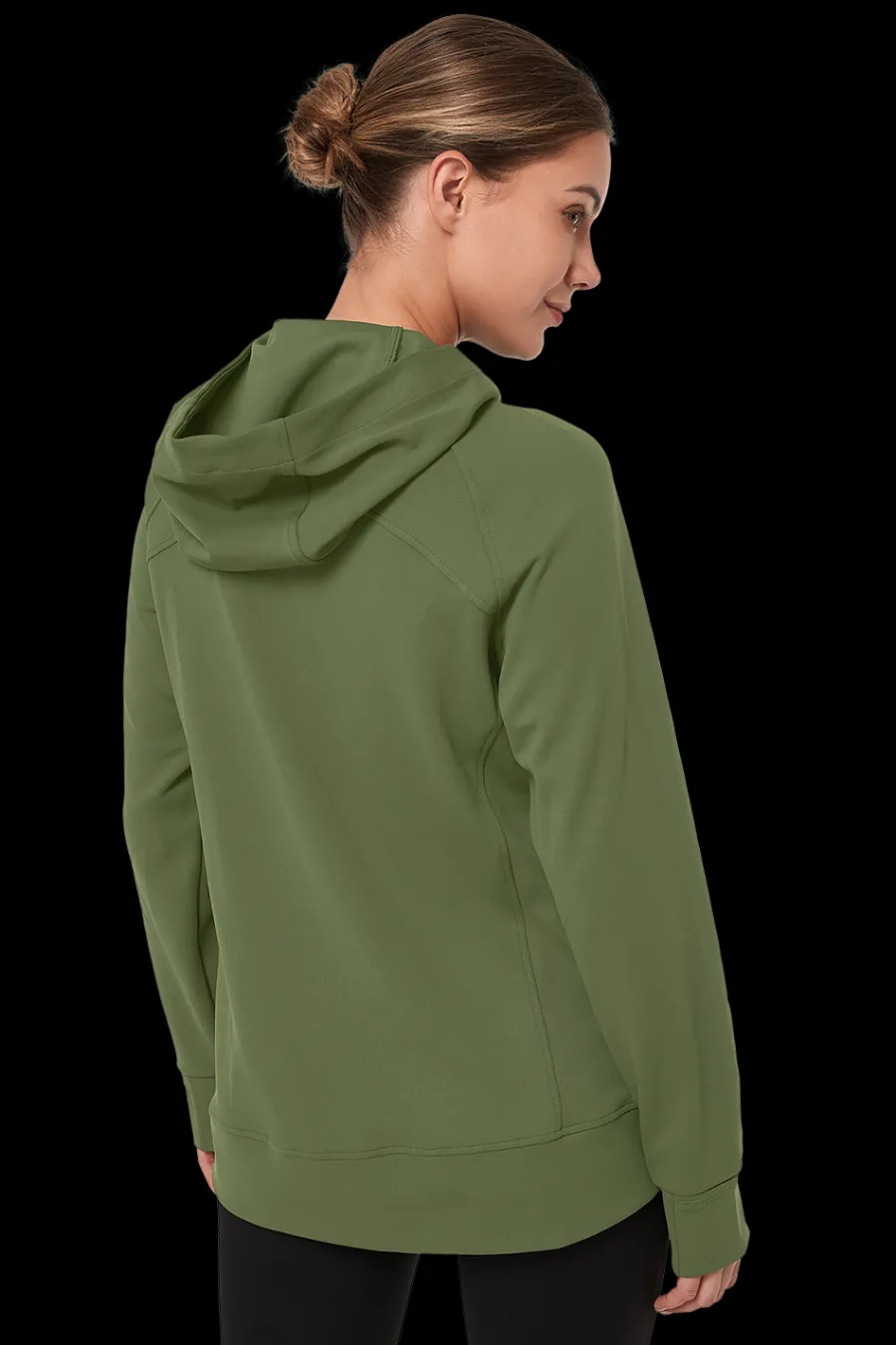 Yvette Zip Hoodie Liz DarkGreen Sale