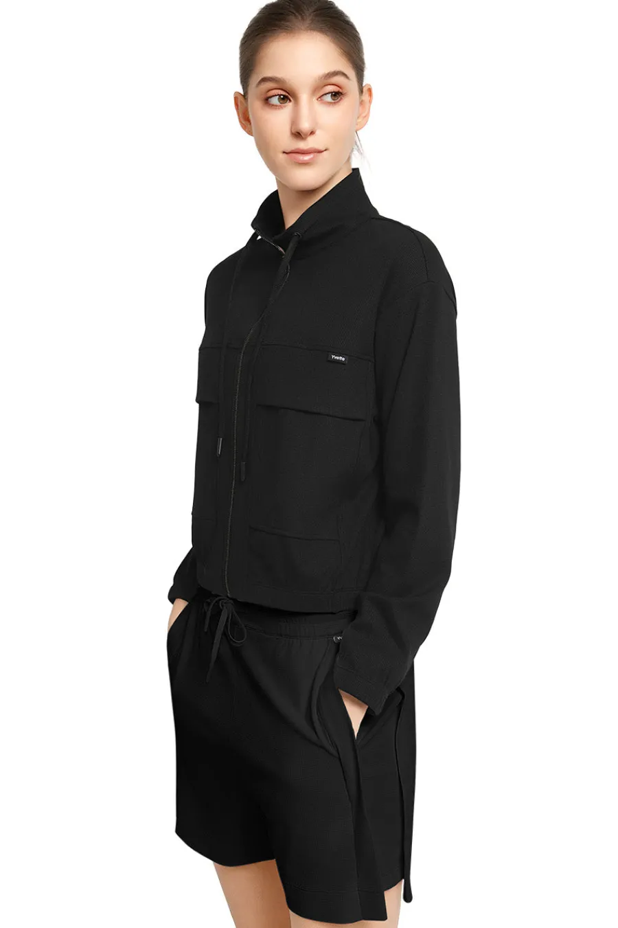 Yvette Zip Sweat Alessia Black New
