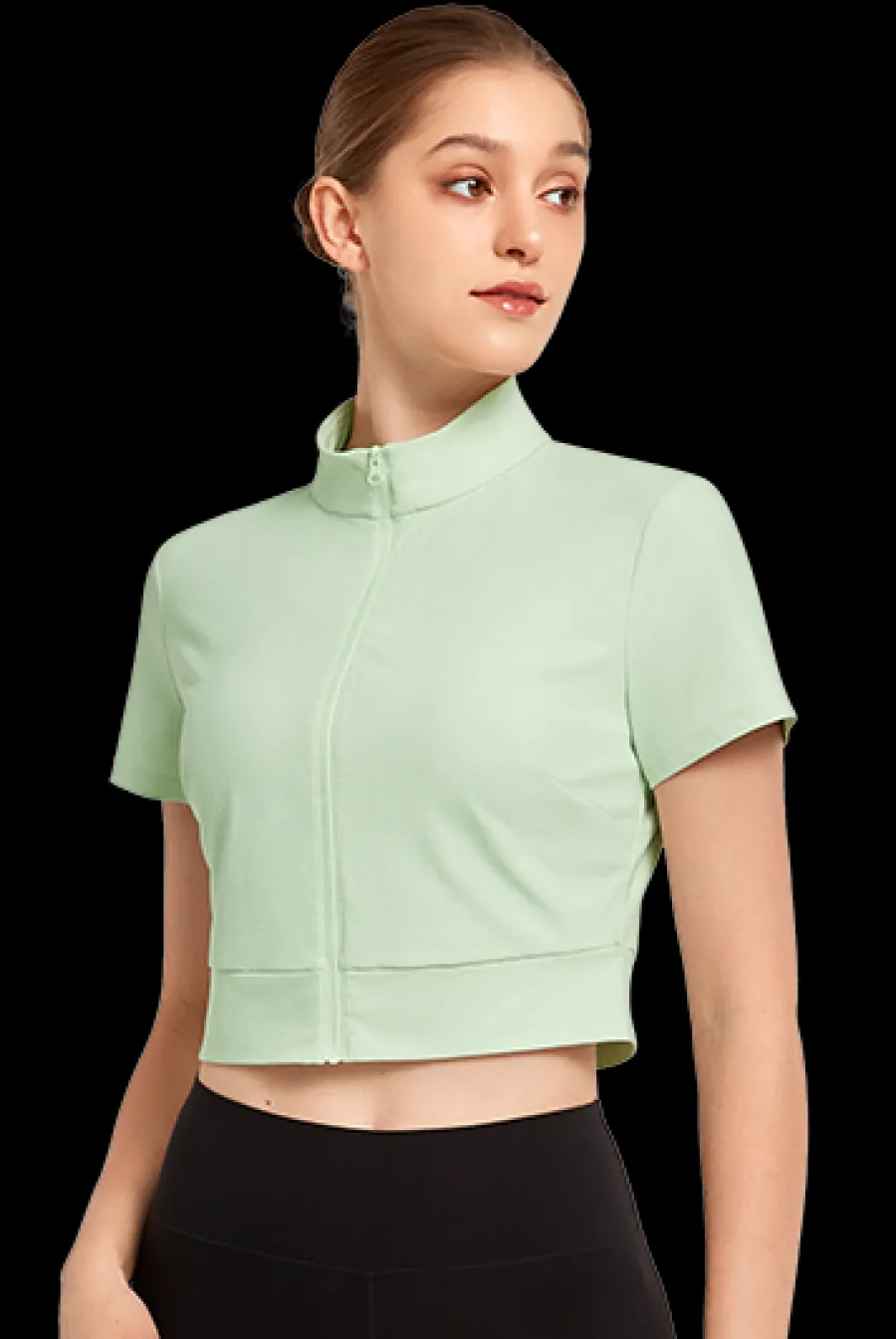 Yvette Zip T-Shirt Ina LightGreen Sale